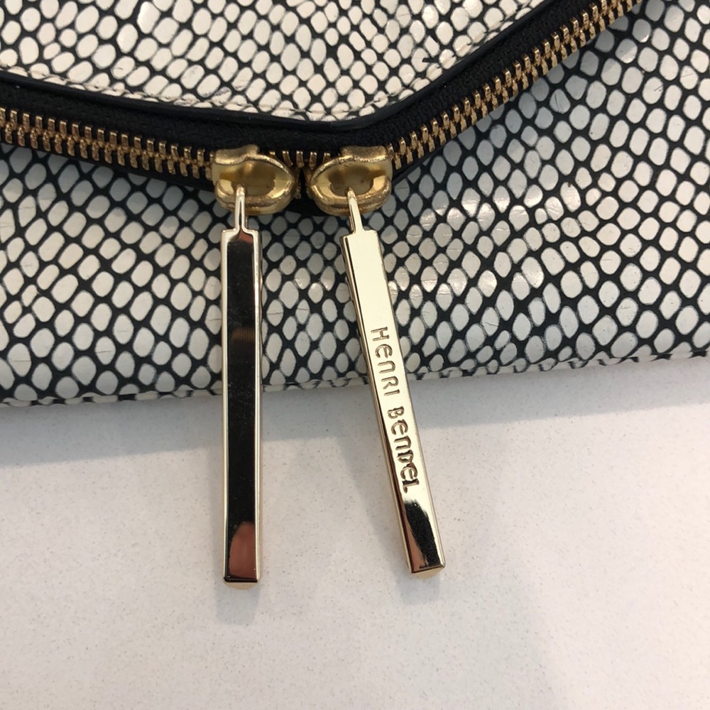 Henri Bendel Black/White Python Deb Slim Clutch - image 3